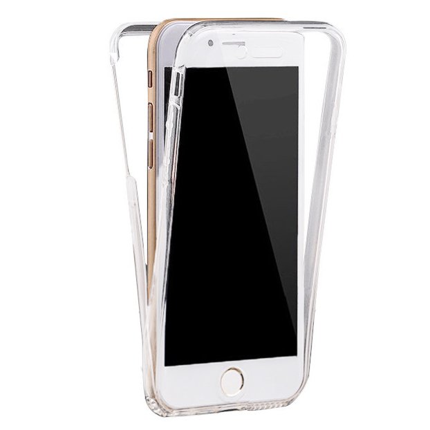 İphone 7/8 Uyumlu Ön Arka 360 Tam Koruma Şeffaf Soft Silikon Kılıf