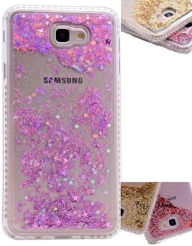 Samsung Galaxy J5 Prime Uyumlu Yanları Taşlı Sulu Simli Lüx Silikon Kılıf