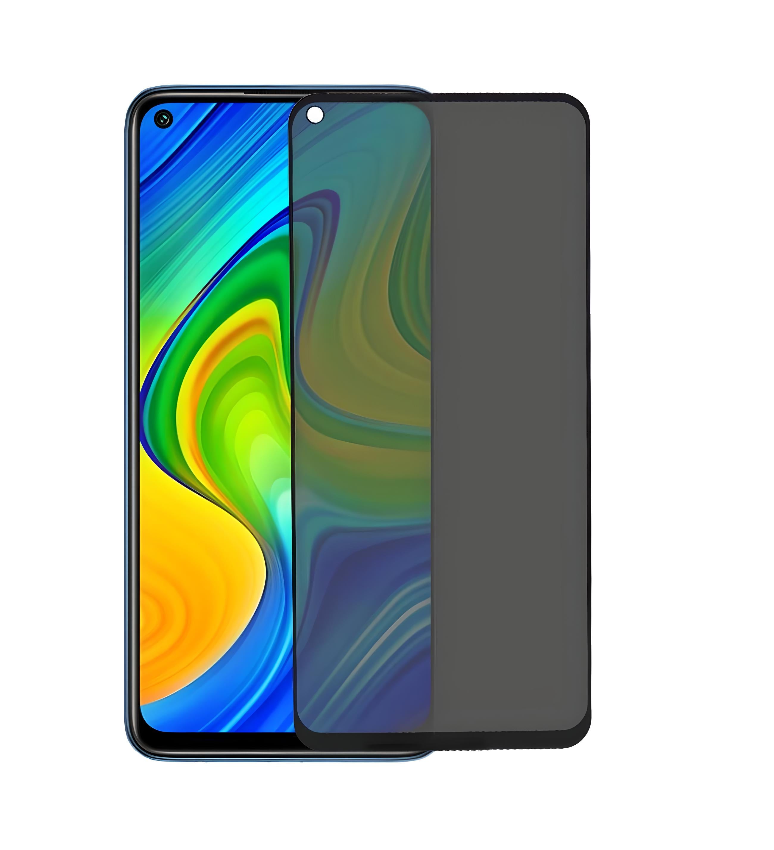 Xiaomi Redmi Note 9 Uyumlu Gizlilik Filtreli Hayalet Ekran Koruyucu Cam(2 Adet)