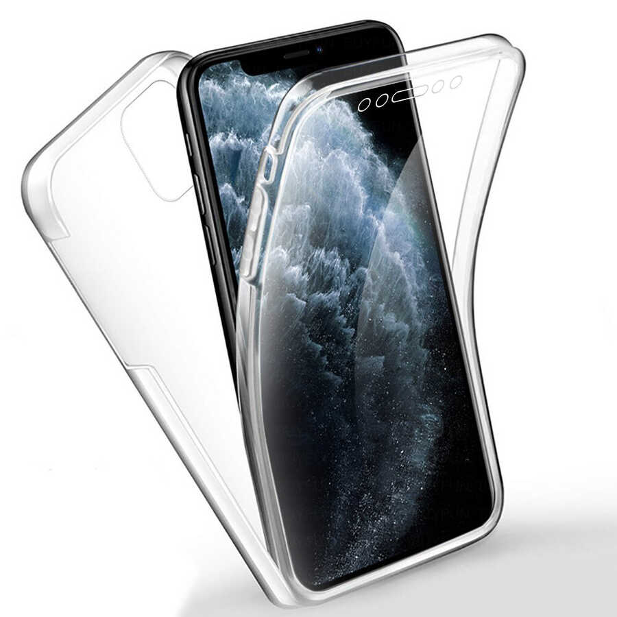 İphone 11 Uyumlu Ön Arka 360 Tam Koruma Şeffaf Soft Silikon Kılıf