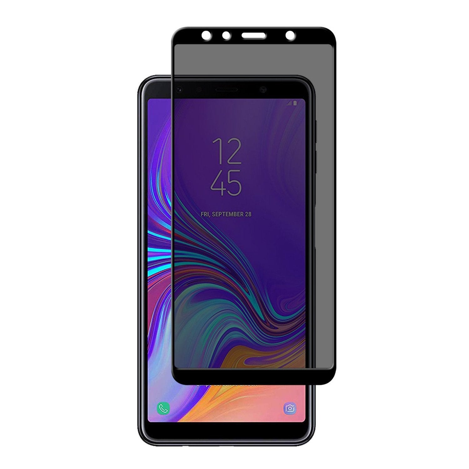 Samsung Galaxy A7 2018 ile Uyumlu 5D Hayalet Ekran Koruyucu Cam