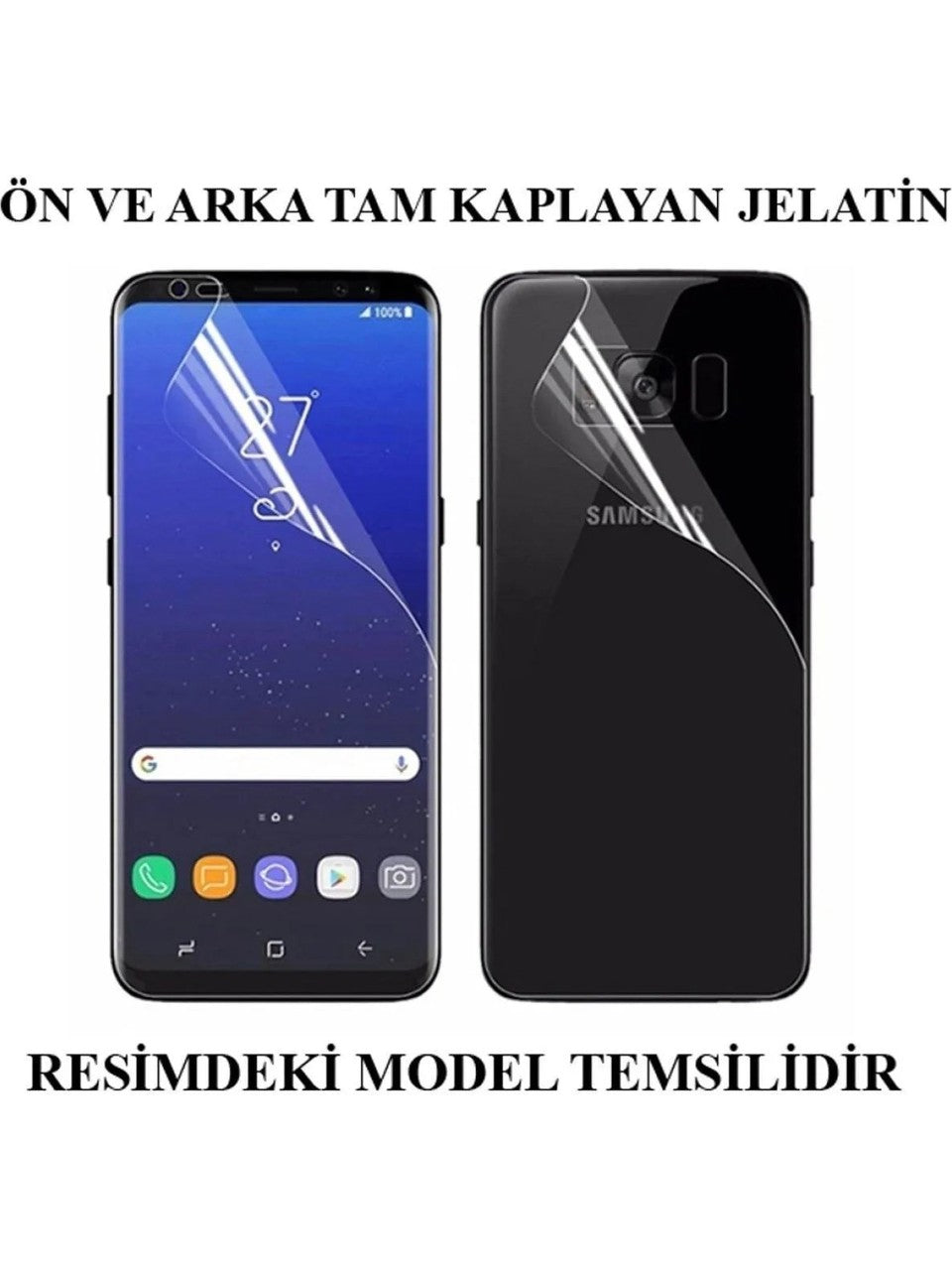 Samsung Galaxy S7 Edge ile Uyumlu Ön Arka Koruma Full Body Jelatin
