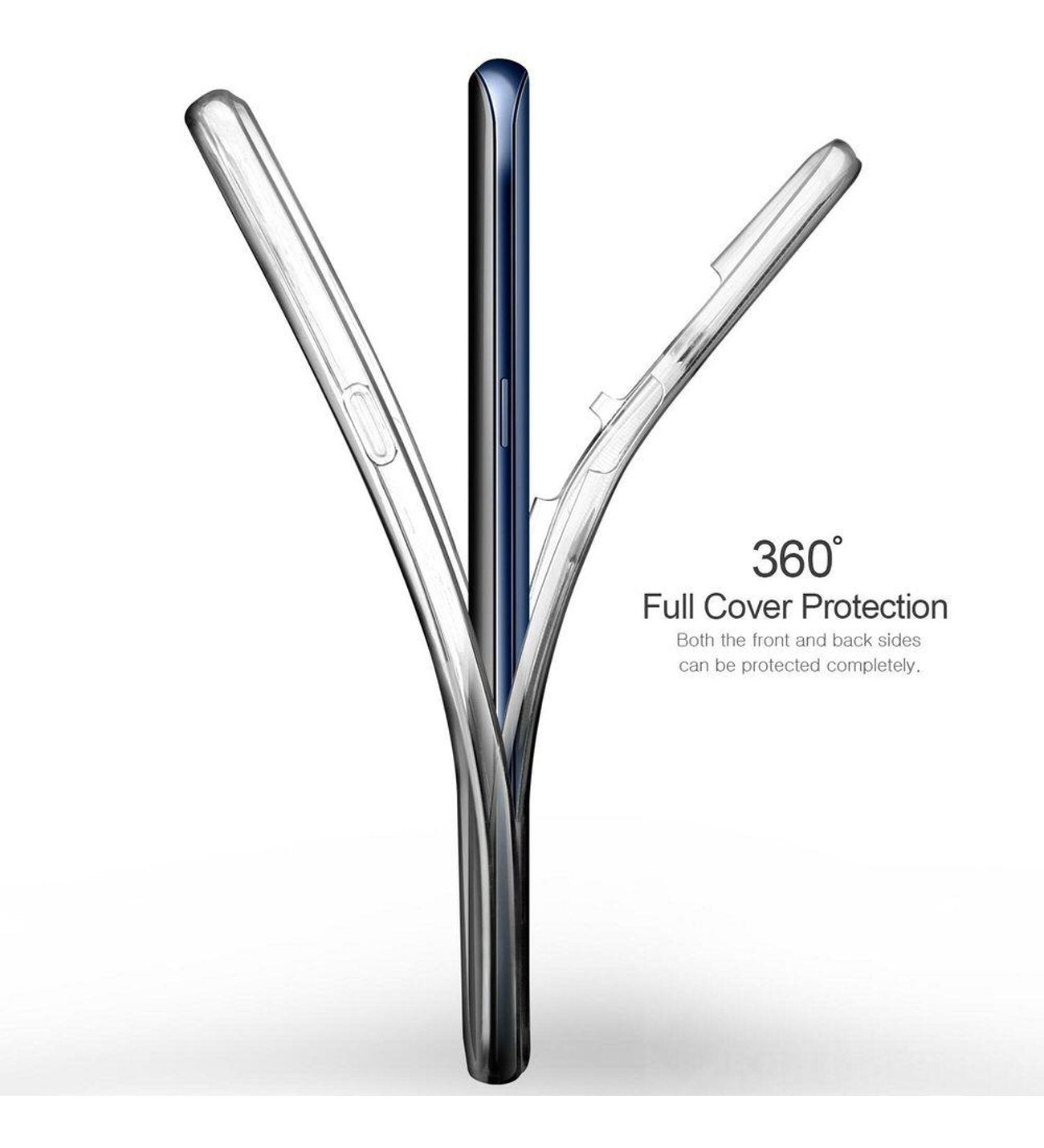 Xiaomi Mi 8 Uyumlu Ön Arka 360 Tam Koruma Şeffaf Soft Silikon Kılıf