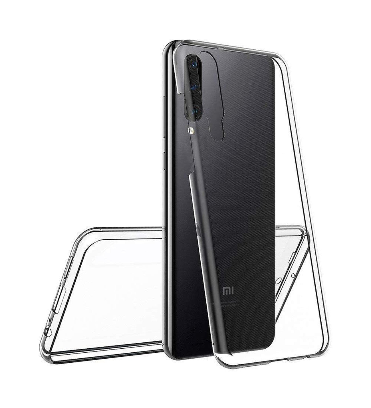 Xiaomi Mi 9 SE Uyumlu Ön Arka 360 Tam Koruma Şeffaf Soft Silikon Kılıf