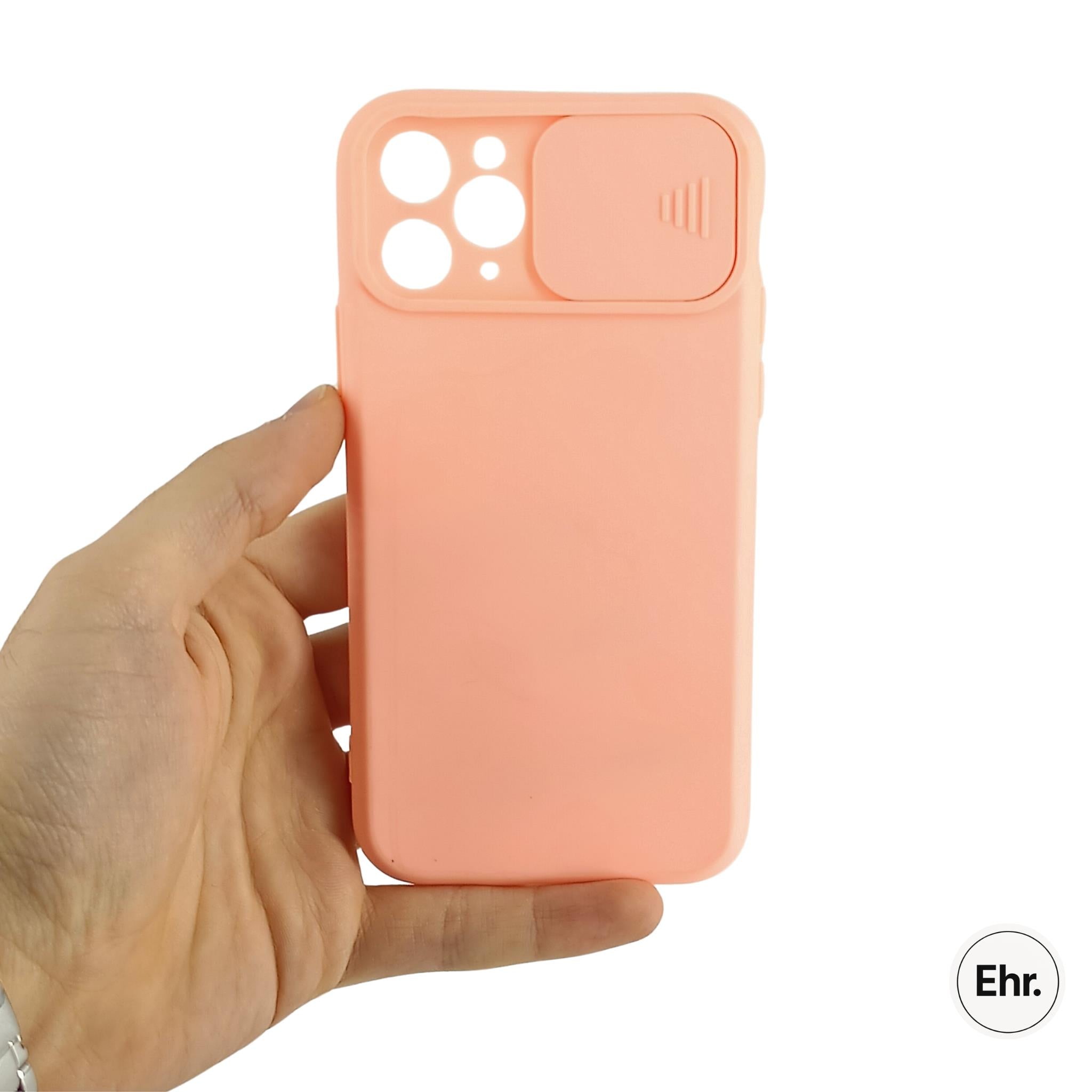 iPhone 11 Pro Max Uyumlu Kamera Sürgülü Mat Silikon Kılıf