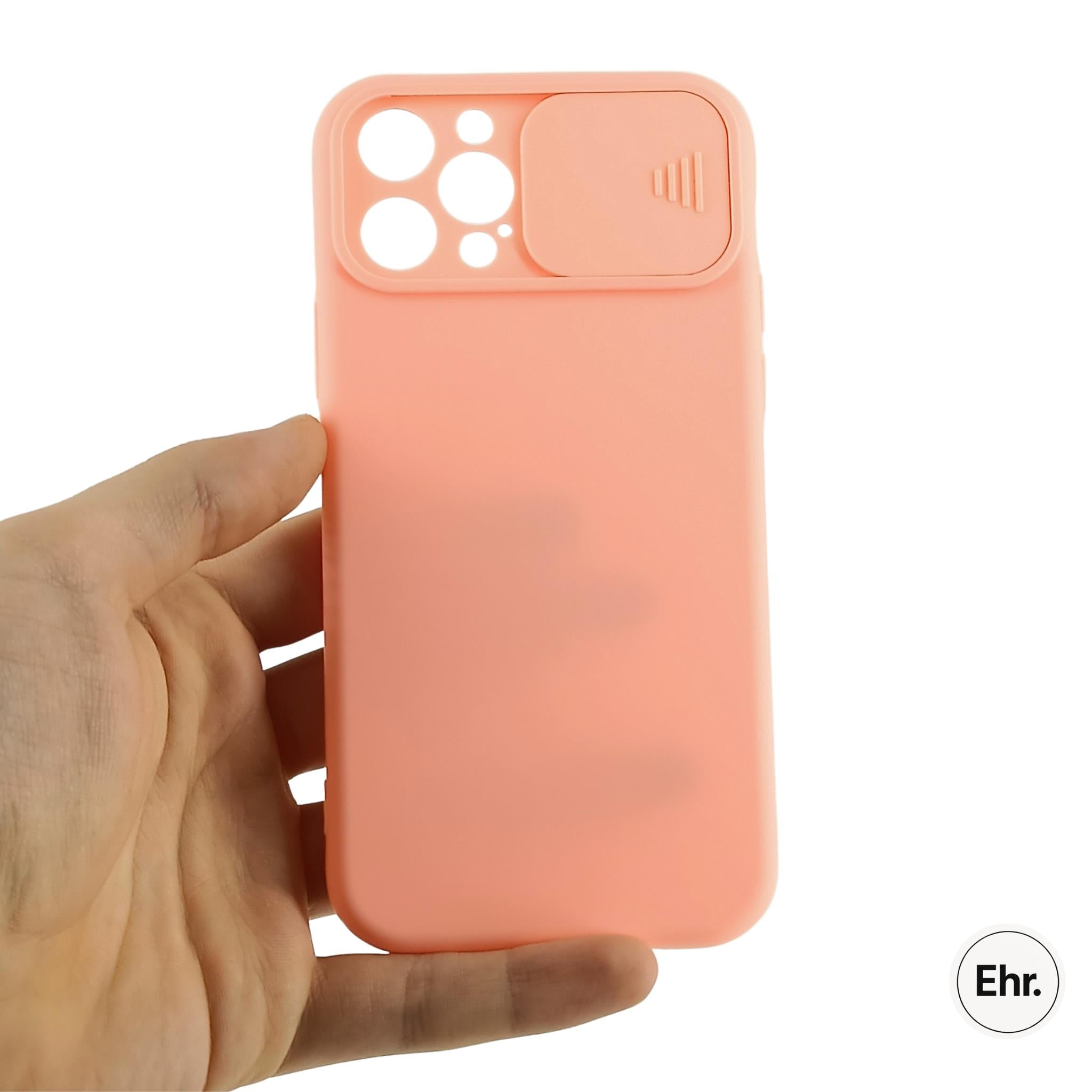 iPhone 12 Pro Uyumlu Kamera Sürgülü Mat Silikon Kılıf