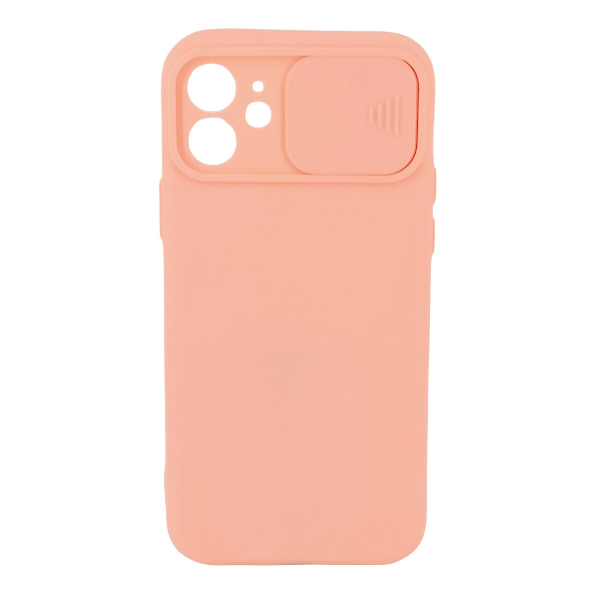 iPhone 12 Uyumlu Kamera Sürgülü Mat Silikon Kılıf