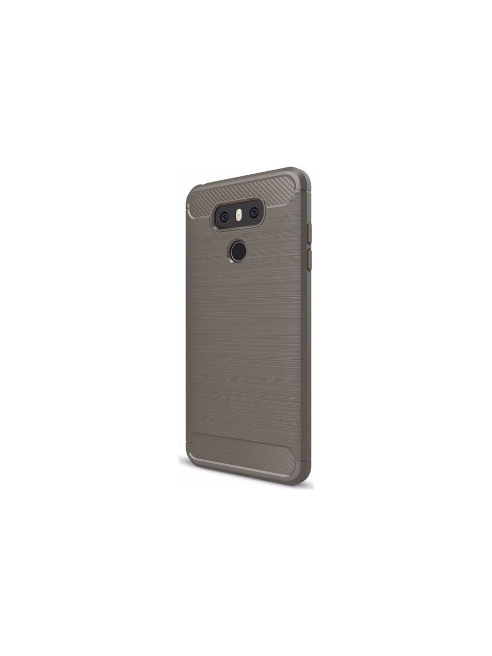 LG G6 ile Uyumlu Kamera Korumalı Darbe Önleyici Carbon Brushed Silikon Kılıf