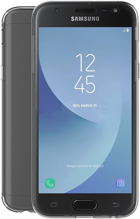 Samsung Galaxy J7 Pro Uyumlu Ön Arka 360 Tam Koruma Şeffaf Soft Silikon Kılıf