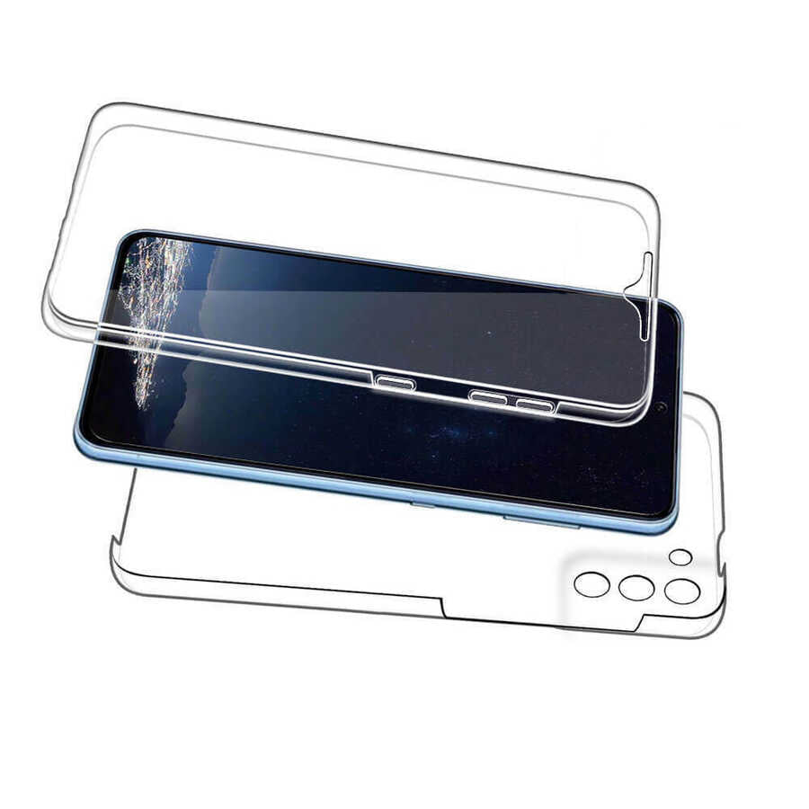 Samsung Galaxy S21 Uyumlu Ön Arka 360 Tam Koruma Şeffaf Soft Silikon Kılıf